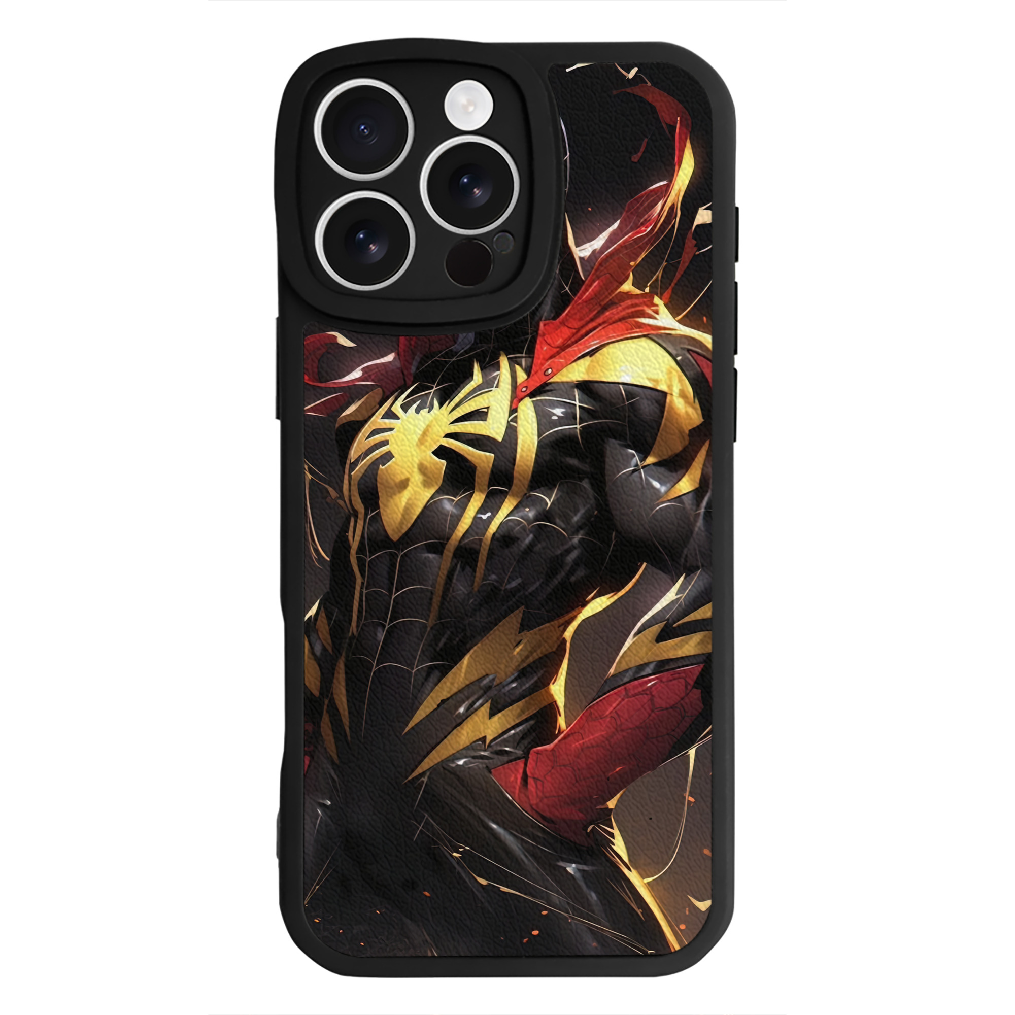 Spider Man スパイダーマン 【iPhone 16シリーズ対応】シリコンスマホケース（レザー調） 材質：シリコン